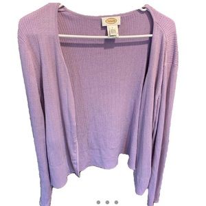 purple lavender cardigan
